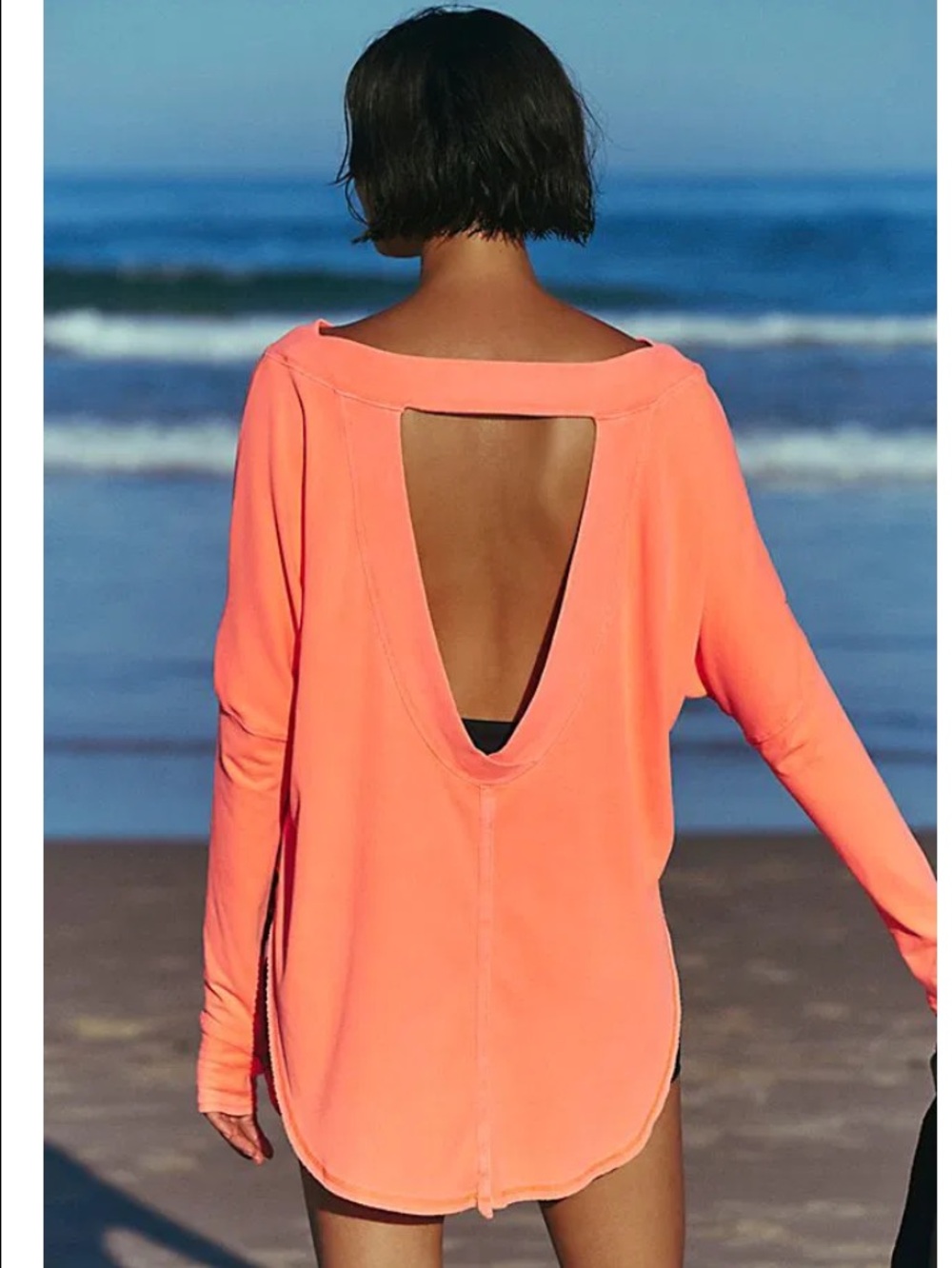 FP Movement Free People Simply Layer oversized S top neon mango